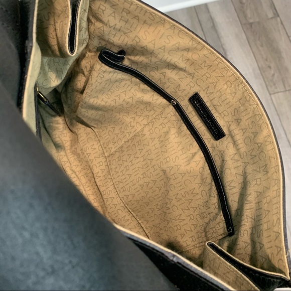 Isaac Mizrahi Black Pebble Genuine Leather Satchel Handbag Purse - Picture 7 of 10